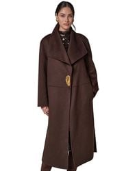 Donna Karan - Wool-blend Oversized Coat - Lyst