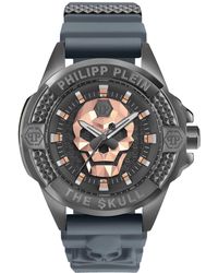 Philipp Plein - The Skull Gray Silicone Strap Watch 44mm - Lyst