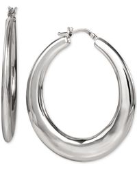 Giani Bernini - Polished Graduated Oval Medium Hoop Earrings - Lyst