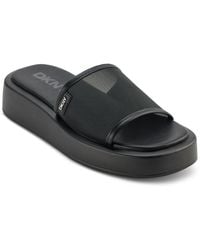 DKNY - Orion Mesh Platform Sandals - Lyst
