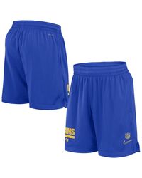 Nike - Royal Los Angeles Rams 2024 Sideline Performance Mesh Shorts - Lyst