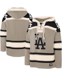 '47 - Los Angeles Dodgers Superior Lacer Pullover Hoodie - Lyst