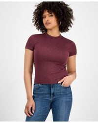 Guess - Licia Short-sleeve Mock-neck Top - Lyst