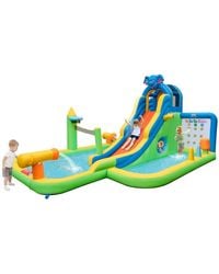 COSTWAY - Inflatable Water Slide Giant Water Park For Kids Backyard Fun Without Blower - Lyst