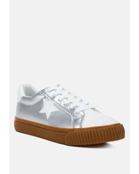 LONDON RAG - Jumping Jacks Metallic Faux Leather Star Sneakers - Lyst