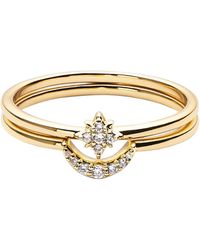 Ana Luisa - Sky Set -plated Moon And Star Rings - Lyst