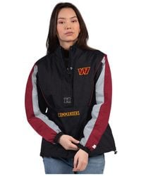 Starter - Black/burgundy Washington Commanders Thursday Night Gridiron Half-zip Jacket - Lyst