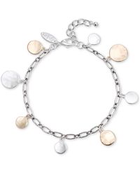 Style & Co. - Two-tone Hammered Disc Anklet - Lyst