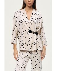 Nocturne - Printed Wrap Jacket - Lyst