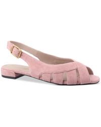 Giani Bernini - Essie Fisherman Peep Toe Slingback Flat Sandals - Lyst
