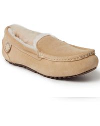 Dearfoams - Fireside By Mel Genuine Shearling Moccasin Slipper - Lyst