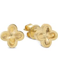 DEVATA - Clover Stud Earrings - Lyst