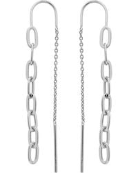 Giani Bernini - Chain Link Threader Drop Earrings In 18k Gold-plated Sterling Silver, Created For Macy's (also In Sterling Silver) - Lyst
