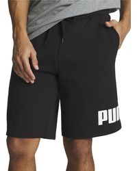 PUMA - Regular-fit Big Logo-print Fleece 10" Shorts - Lyst
