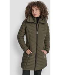 DKNY - Bibbed Packable Puffer Coat - Lyst