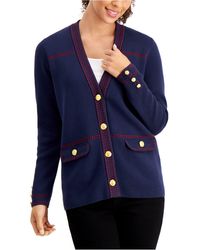 charter club plaid cardigan sweater coat