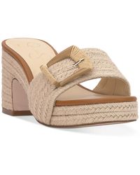 Jessica Simpson - Peccio Buckled Platform Block-heel Slide Sandals - Lyst