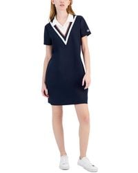Tommy Hilfiger - Chevron Colorblocked Polo Dress - Lyst