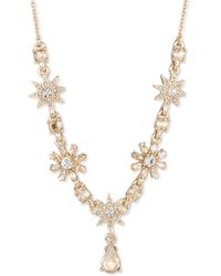 Marchesa - Gold-tone Crystal Star Lariat Necklace, 16" + 3" Extender - Lyst