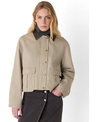 Whistles - Casual Contrast Collar Jacket - Lyst
