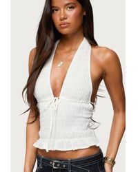 Edikted - Larissa Scrunch Halter Top - Lyst