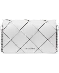 Michael Kors - Michael Jet Set Small Flap Chain Leather Crossbody - Lyst