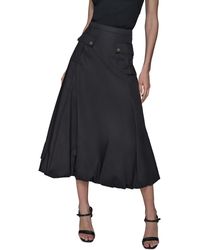 Karl Lagerfeld - Pocket-front Cotton Midi Bubble Skirt - Lyst
