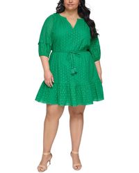 Vince Camuto - Plus Size Eyelet Fit & Flare Dress - Lyst