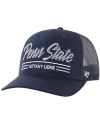 '47 - Penn State Nittany Lions Garner Trucker Adjustable Hat - Lyst