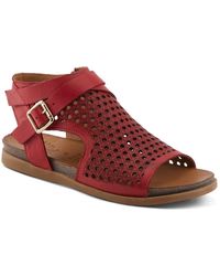 Spring Step - Covington Leather Cut-out Sandal - Lyst