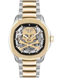 Philipp Plein - Automatic Skeleton Spectre Two-tone Stainless Steel Bracelet Watch 42mm - Lyst