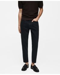 Mango - Tapered-fit Crop Jeans - Lyst