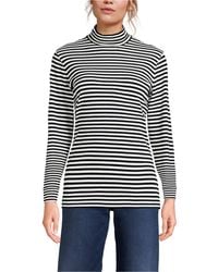 Lands' End - Tall Relaxed Cotton Long Sleeve Mock Turtleneck - Lyst