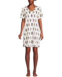 Lands' End - Interlock Above The Knee Nightgown - Lyst