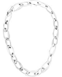Calvin Klein - Pave Sculpted Link Collar Necklace - Lyst