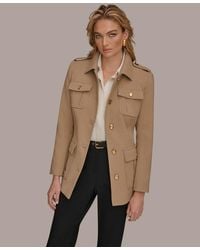 Donna Karan - Belted Crepe Jacket - Lyst