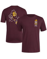 adidas - Distressed Arizona State Sun Devils Reverse Retro Baseball 2 Hit T-shirt - Lyst