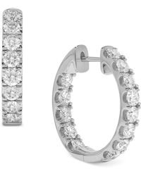 Macy's - Diamond In & Out Hoop Earrings (2-1/10 Ct. T.w. - Lyst