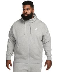 Nike - Club Hoodie Fz Men's Sweatshirt In Grey - Lyst