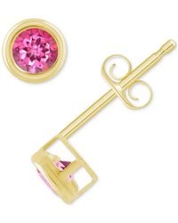 Macy's - Gemstone Round Stud Earrings - Lyst