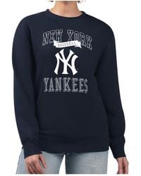 G-III 4Her by Carl Banks - Â New York Yankees Team Logo Graphic Tri-blend Fleece Pullover Sweatshirt - Lyst