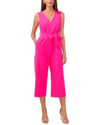 Vince Camuto - Belted Cropped Jumpsuit - Lyst