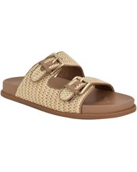 Calvin Klein - Vibe Double Band Slip-on Flat Sandals - Lyst