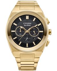 Citizen - Eco-drive Chronograph Modern Axiom Stainless Steel Bracelet Watch 43mm - Lyst