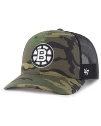 '47 - Camo Boston Bruins Trucker Snapback Hat - Lyst