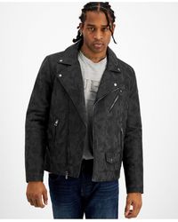 guess men's leather jacket