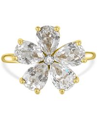 Macy's - Lab-created Sapphire 3-5/8 Ct. T.w. Flower Statement Ring - Lyst