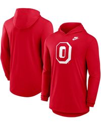 Nike - Ohio State Buckeyes Legacy Tri-blend Dri-fit Long Sleeve Hoodie T-shirt - Lyst