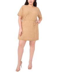 Msk - Plus Size Short Sleeve Knit Sweater Dress - Lyst