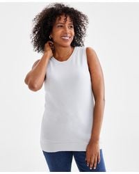 Style & Co. - Sleeveless Shell Sweater Top - Lyst